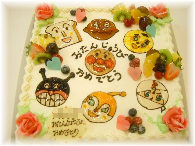 【みんな集まれ～お誕生日のケーキ】大好きな仲間を集めたら、こんなに大きなケーキになりました♪